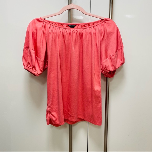 Ann Taylor Pink Short Sleeve Blouse. Loose Fit XSP (extra small petite). EUC. - Picture 5 of 8